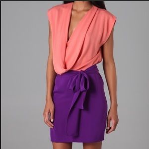 Diane Von Furstenberg Reara silk colorblock dress